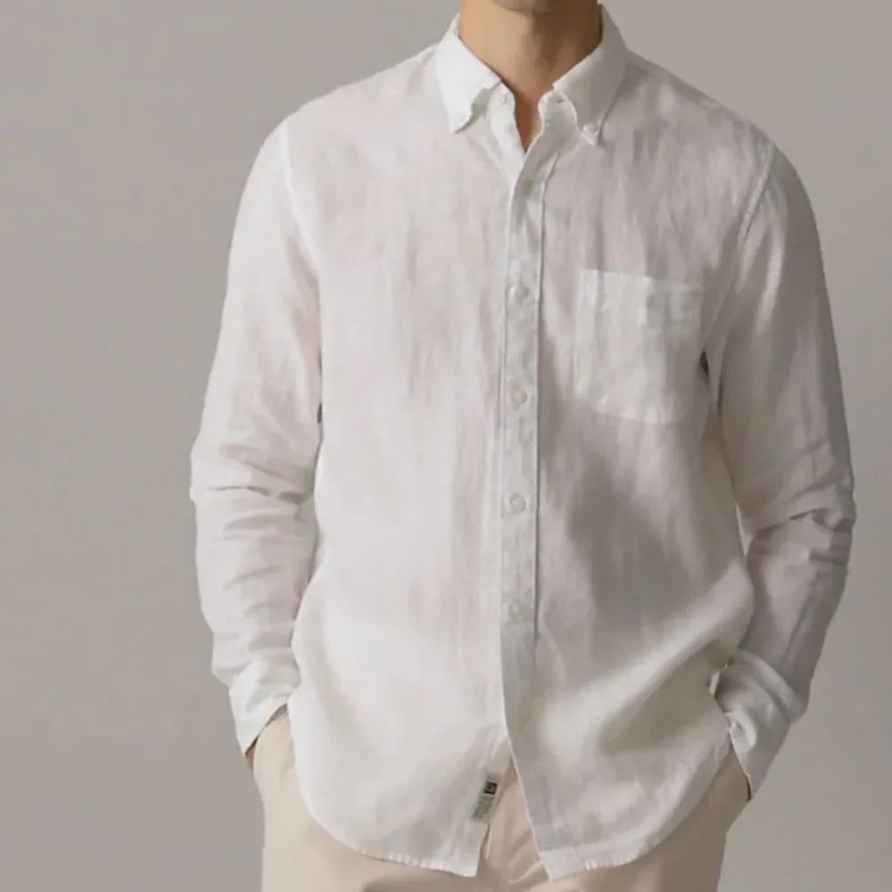 J. Crew Slim Baird McNutt Irish linen Shirt in White Size XL
